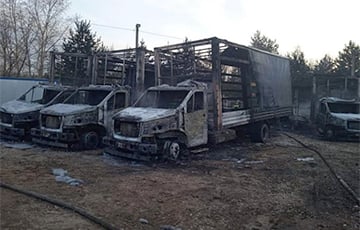 В московитской Твери на стоянке сгорели 38 грузовиков