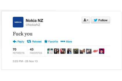 Nokia извинилась за нецензурный твит