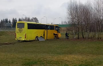 Автобус с беларусами попал в ДТП в Польше