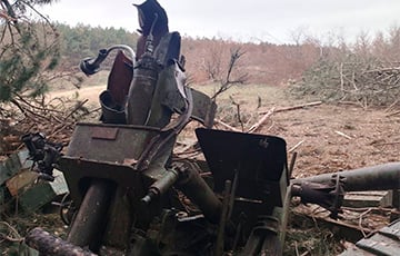 Снаряд изнутри разорвал московитские гаубицы «Д-30» в Херсонской области