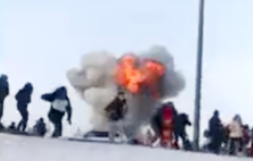 Момент удара дрона по заводу в Татарстане попал на видео