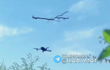 ВСУ сбили московитский дрон над своей позицией обычной палкой