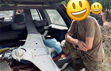 Бойцы ВСУ из стрелкового оружия уничтожили московитский дрон-камикадзе «Ланцет»
