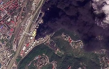 Шлейф дыма от пожара в Туапсе растянулся на 400 км