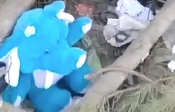 Рядом с уничтоженной московитской гаубицей «Мста-С» бойцы ВСУ нашли украденные оккупантами детские игрушки