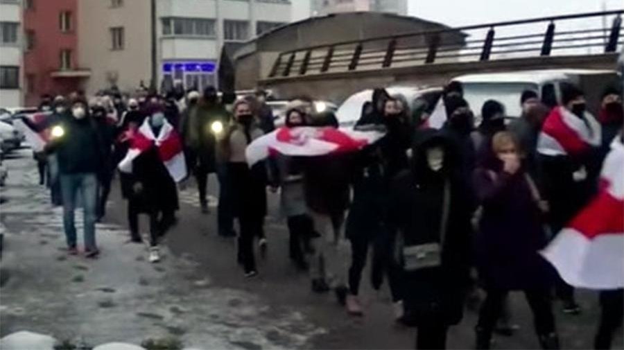 В Минске прошли очередные децентрализованные акции протеста против Лукашенко