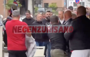 Сына президента Сербии Вучича атаковали албанские фанаты