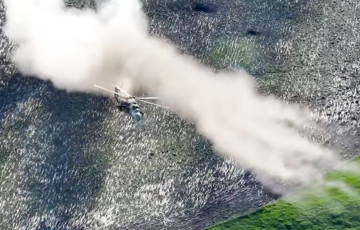 Боевая работа украинских вертолетчиков попала на видео