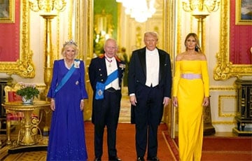 Жены Трампа и Карла III пришли на банкет в платьях цветов флага Украины