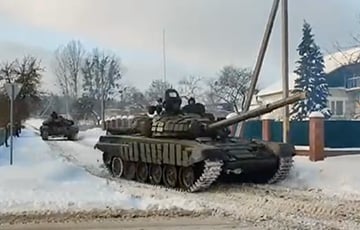 Беларусские танки форсировали реку Неман