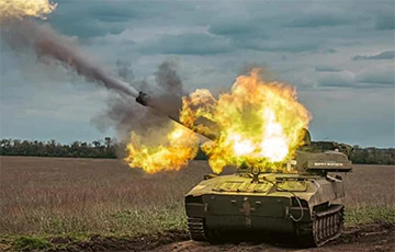 Украинские военные уничтожили московитский самоходный миномет «Тюльпан»