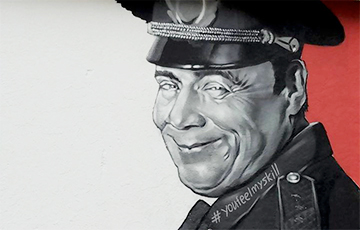 В Витебске появилось граффити с прапорщиком Шматко из сериала «Солдаты»