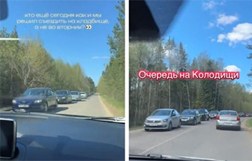 Минчане выстроились в огромные очереди на авто на кладбища перед Радуницей