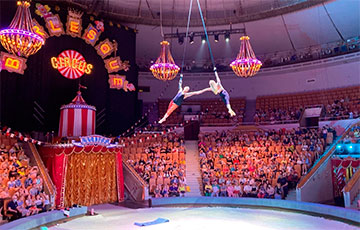 В цирке Гомеля во время трюка с высоты упал московитский акробат