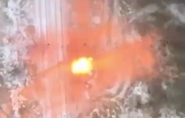 ВСУ точным ударом из дрона уничтожили московитский танк