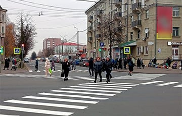 В Могилеве появился «токийский» пешеходный переход