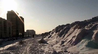 Снежные свалки в Минске растают только к лету