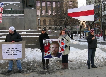 В Праге прошла акция солидарности в поддержку народа Беларуси