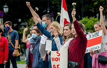В Осло поддержали белорусов, которые выходят на акции протеста