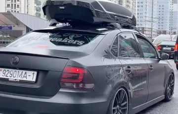 Volkswagen в Минске устроил «землетрясение» на парковке