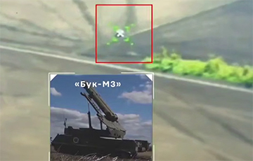 Украинские воины эффектно сожгли московитский «Бук-М3» с боекомплектом