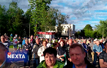 Митинг в поддержку Светланы Тихановской проходит в поселке Шумилино