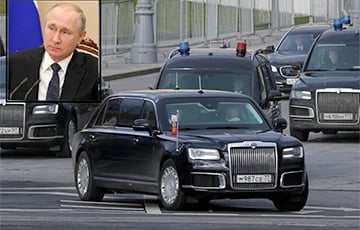 Кортеж Путина прибыл в Кремль поздно вечером