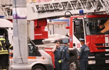 Московитский Орел горит после атаки дронов