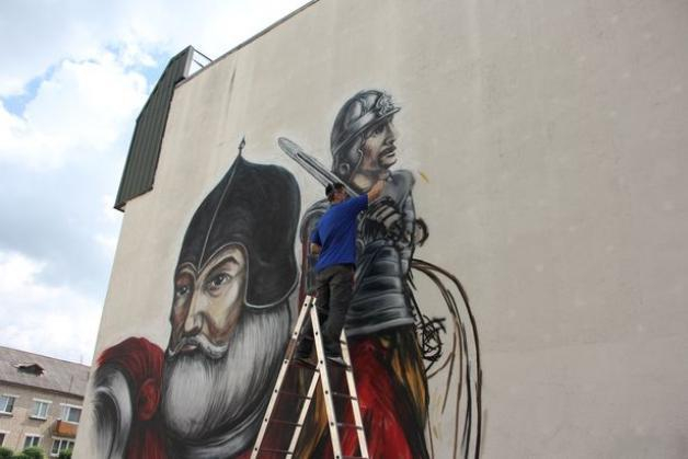 В Барановичах закрасят граффити с князем Кейстутом