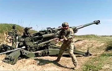 Украинская пушка М777 разнесла на куски московитский «супертанк» Т-80БВМ