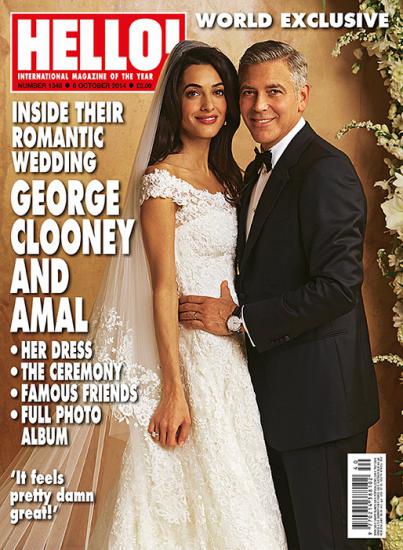 Два американских журнала опубликовали свадебные фото Джорджа Клуни и Амаль Аламуддин