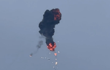 Появилось видео уничтожения московитского дрона на Гомельщине