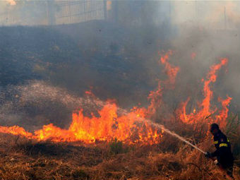 Лесные пожары добрались до Афона