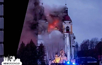 Под Гродно загорелся костел XVIII века