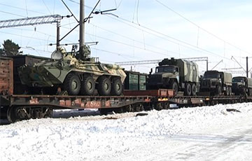 Огромный эшелон московитских танков замечен в Витебской области