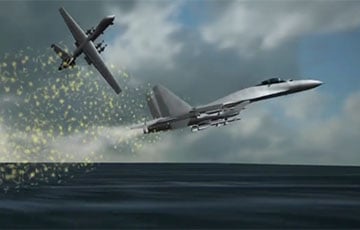 В США показали, как московитский Су-27 сбивал беспилотник MQ-9 Reaper над Черным морем