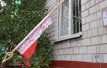 В Чечерске сорвали красно-зеленый флаг