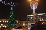 Праздничную иллюминацию в Минске включили на одни сутки
