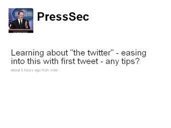 Пресс-секретарь Обамы завел микроблог на Twitter