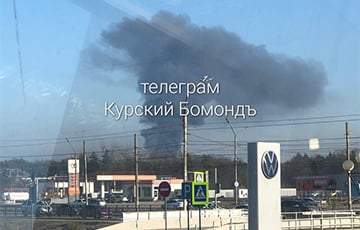 В Курске начался мощный пожар
