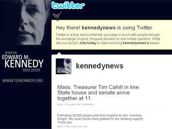 Семья Эдварда Кеннеди организовала Twitter-трансляцию его похорон
