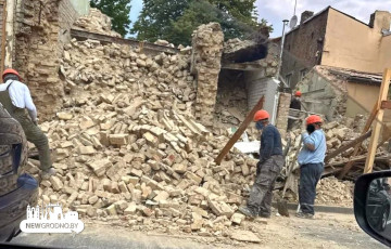 В центре Гродно рухнула стена старинного дома