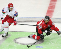 Беларусь вырвала победу у Швейцарии на ЧМ по хоккею