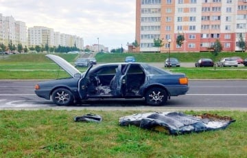 Беларус угнал машину и поджег ее, когда испугался
