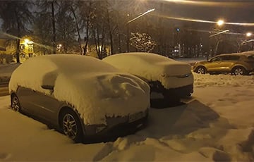 В Минске начался сильный снегопад