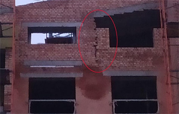 Минчане обнаружили трещину в стене строящегося дома в «Новой Боровой»