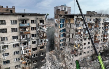 Московитская баллистика вошла настолько глубоко в дом в Киеве, что провалила бетонные перекрытия в подвал