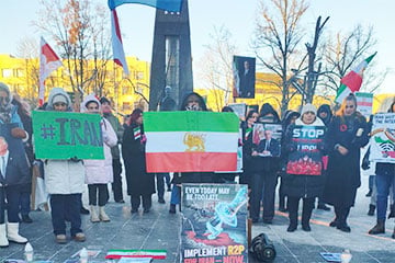 «За вашу и нашу свободу»: иранцы и беларусы провели совместную акцию в центре Вильнюса