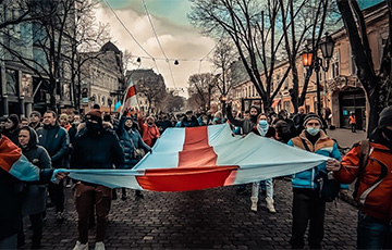 Белорусы Одессы приняли участие в марше в честь Дня единения в Украине
