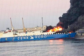 Московия ударила по турецкому транспортному судну в порту Черноморска в Одесской области